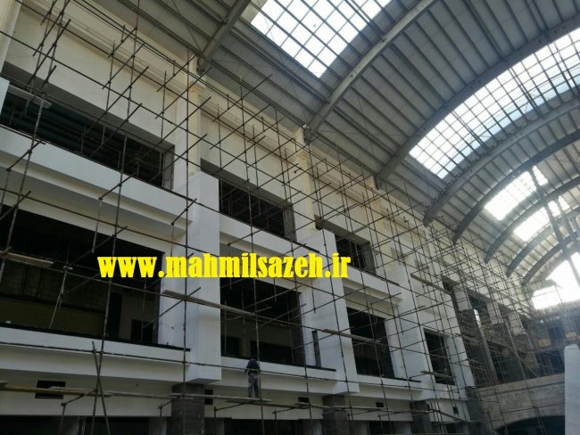 اجرای نمای داخلی مرکز خرید امام رضا پردیسان قم