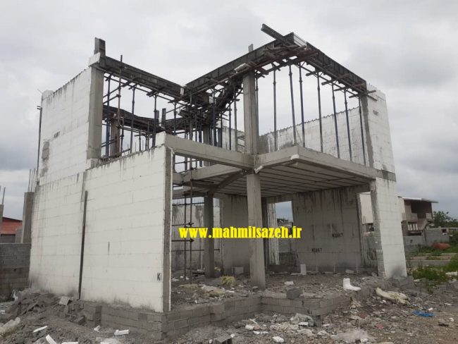 ادامه اجرای دیوار icf طبقه دوم