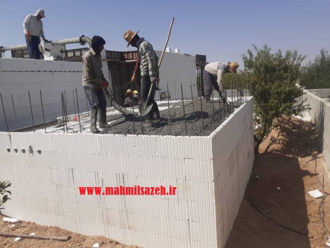 بتن ریزی پروژه باغ زیتون شیراز