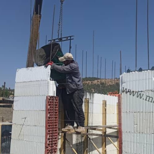 اجرای سازه با سیستم ICF پروژه آقای قدرت پناهیان