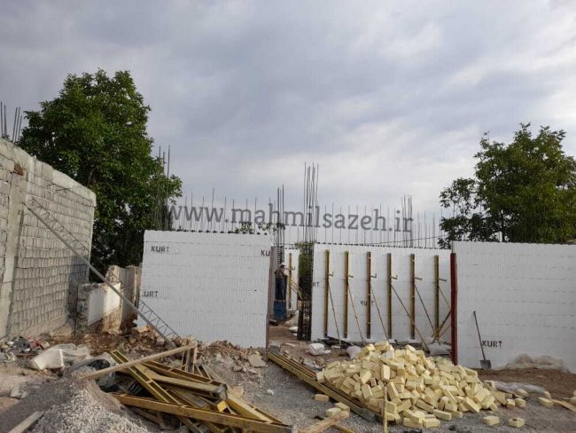 اجرای سازه ICF پروژه آقای نیک اقبال