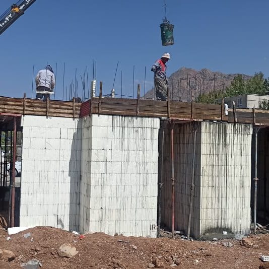 اجرای سازه ICF پروژه آقای محمد حسینی