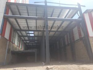 اجرای سقف عرشه فولادی پروژه شرکت شیوا الیاف